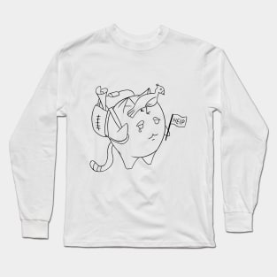 A cat and a bird Long Sleeve T-Shirt